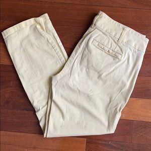 Pale Yellow Loft Marisa Ankle Pant